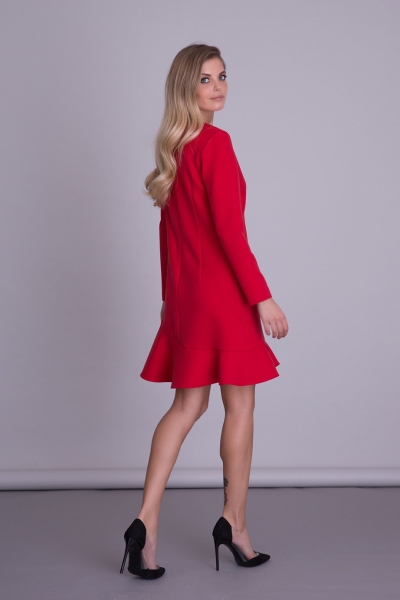 Gizia Uzun Kollu Kırmızı Elbise. 4