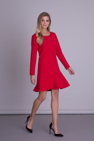 Gizia Uzun Kollu Kırmızı Elbise. 2
