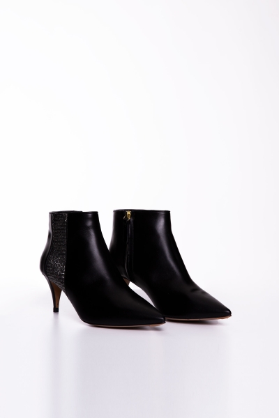 Gizia Heeled Black Boots with Sparkly Sides. 3