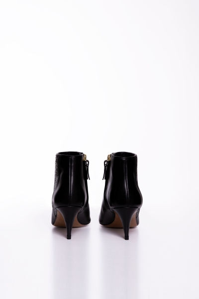 Gizia Heeled Black Boots with Sparkly Sides. 1
